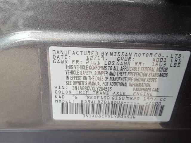 Photo 9 VIN: 3N1AB8CVXLY204516 - NISSAN SENTRA SV 