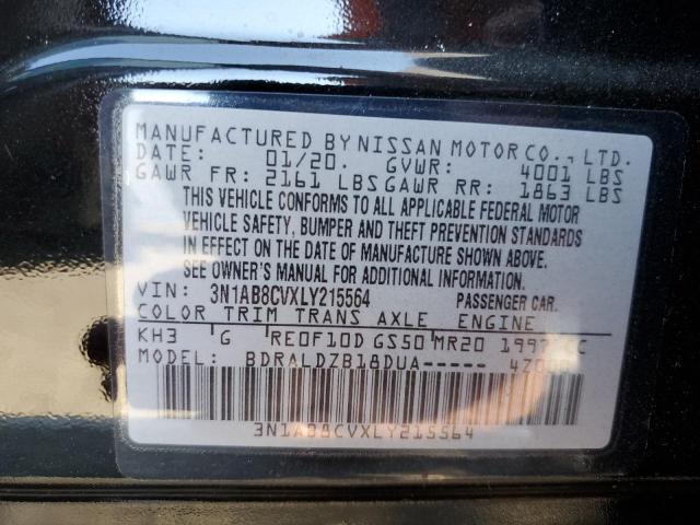 Photo 11 VIN: 3N1AB8CVXLY215564 - NISSAN SENTRA SV 