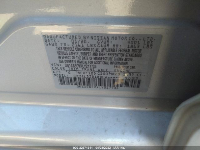 Photo 8 VIN: 3N1AB8CVXLY217735 - NISSAN SENTRA 