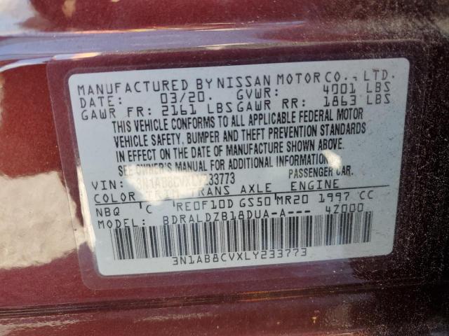 Photo 11 VIN: 3N1AB8CVXLY233773 - NISSAN SENTRA 