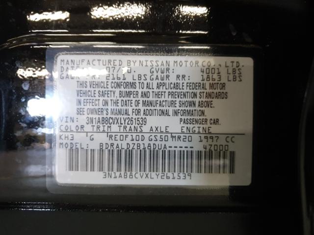 Photo 9 VIN: 3N1AB8CVXLY261539 - NISSAN SENTRA SV 