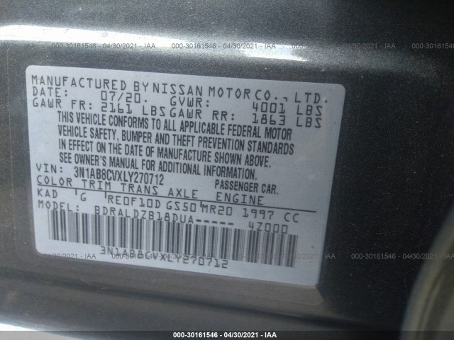 Photo 8 VIN: 3N1AB8CVXLY270712 - NISSAN SENTRA 