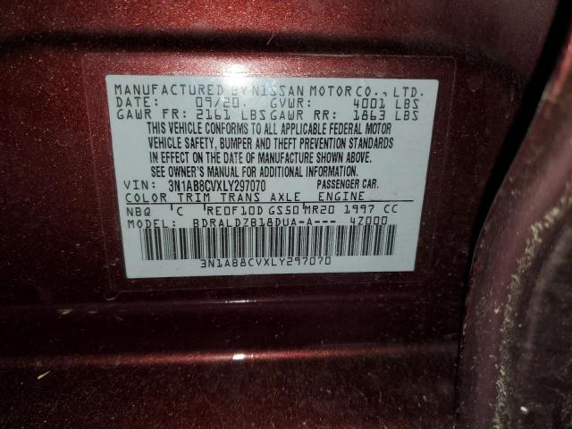 Photo 12 VIN: 3N1AB8CVXLY297070 - NISSAN SENTRA SV 