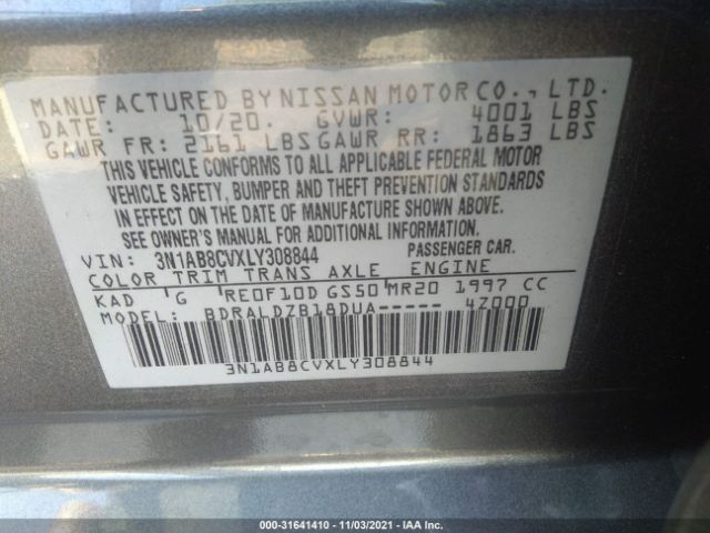 Photo 8 VIN: 3N1AB8CVXLY308844 - NISSAN SENTRA 