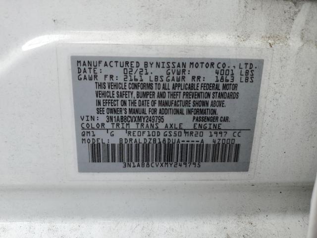 Photo 11 VIN: 3N1AB8CVXMY249795 - NISSAN SENTRA SV 