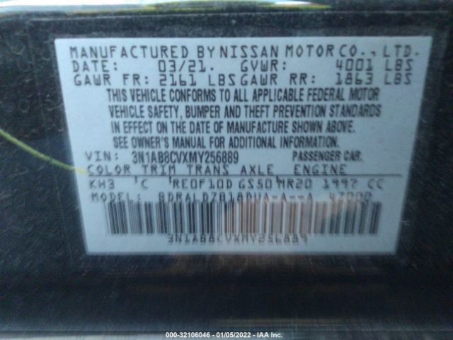 Photo 8 VIN: 3N1AB8CVXMY256889 - NISSAN SENTRA 