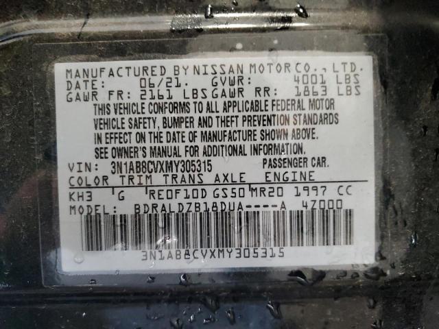 Photo 11 VIN: 3N1AB8CVXMY305315 - NISSAN SENTRA SV 