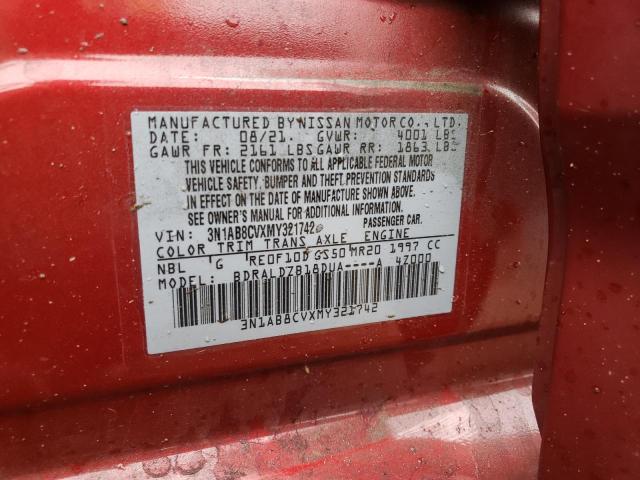 Photo 11 VIN: 3N1AB8CVXMY321742 - NISSAN SENTRA 