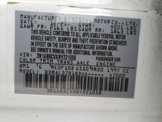 Photo 12 VIN: 3N1AB8CVXNY221058 - NISSAN SENTRA SV 