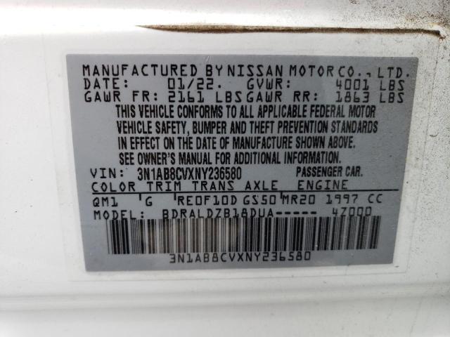 Photo 11 VIN: 3N1AB8CVXNY236580 - NISSAN SENTRA SV 