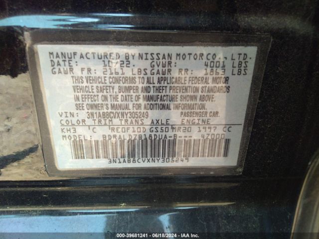 Photo 8 VIN: 3N1AB8CVXNY305249 - NISSAN SENTRA 