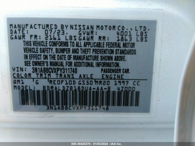 Photo 8 VIN: 3N1AB8CVXPY311748 - NISSAN SENTRA 