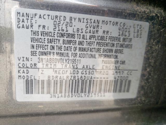 Photo 9 VIN: 3N1AB8DV0LY219511 - NISSAN SENTRA 