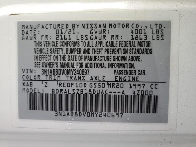 Photo 11 VIN: 3N1AB8DV0MY240697 - NISSAN SENTRA SR 