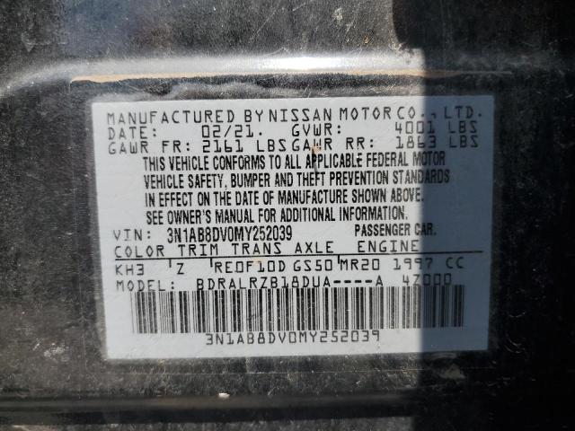 Photo 12 VIN: 3N1AB8DV0MY252039 - NISSAN SENTRA 