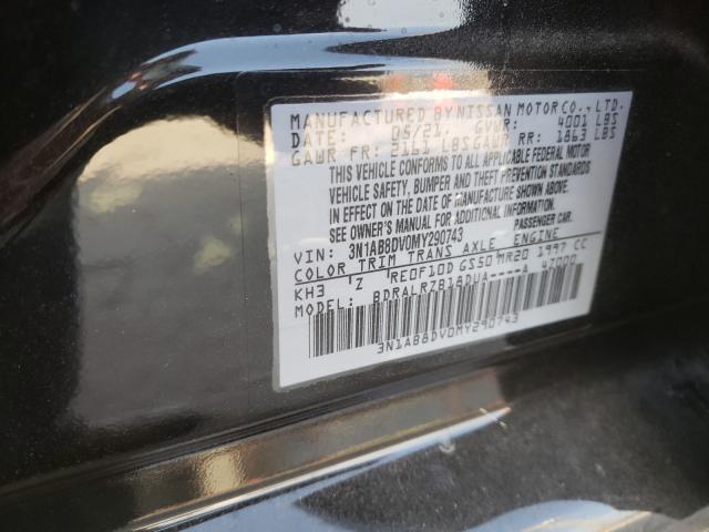 Photo 9 VIN: 3N1AB8DV0MY290743 - NISSAN SENTRA 