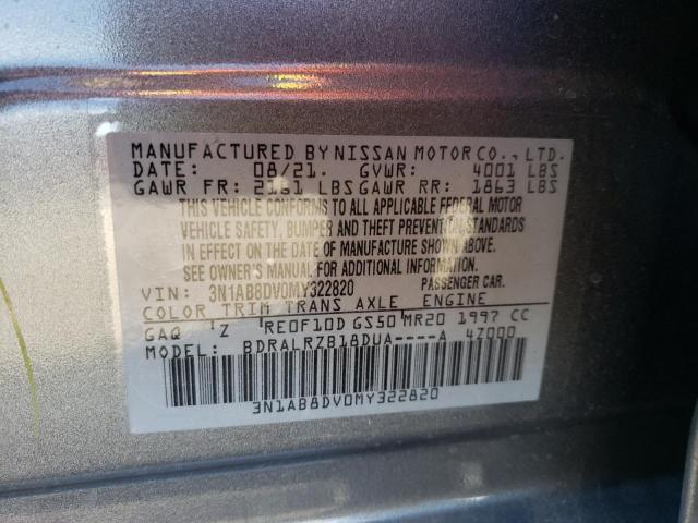 Photo 9 VIN: 3N1AB8DV0MY322820 - NISSAN SENTRA SR 