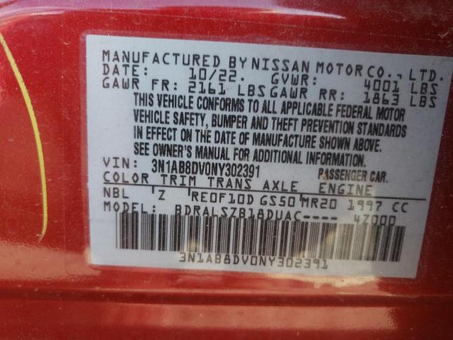 Photo 11 VIN: 3N1AB8DV0NY302391 - NISSAN SENTRA 