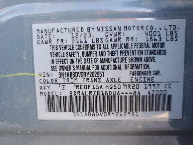 Photo 11 VIN: 3N1AB8DV0RY262951 - NISSAN SENTRA SR 