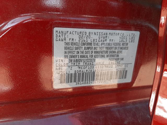 Photo 9 VIN: 3N1AB8DV1LY223079 - NISSAN SENTRA SR 