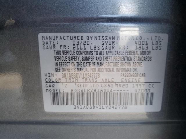 Photo 11 VIN: 3N1AB8DV1LY242778 - NISSAN SENTRA 