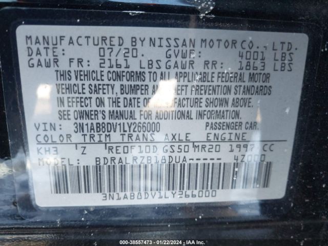 Photo 8 VIN: 3N1AB8DV1LY266000 - NISSAN SENTRA 