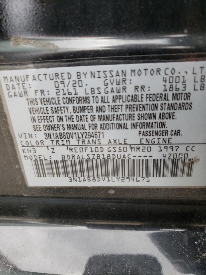 Photo 12 VIN: 3N1AB8DV1LY294671 - NISSAN SENTRA 