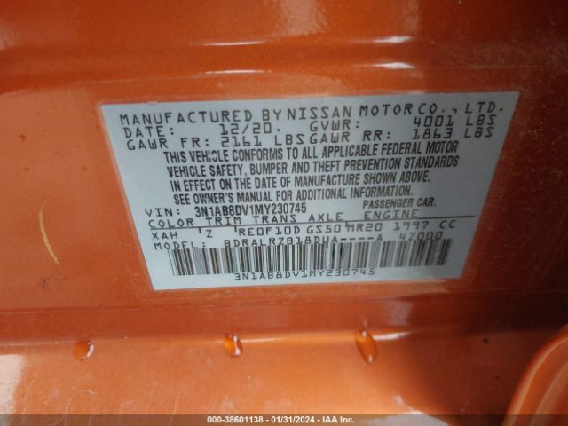 Photo 8 VIN: 3N1AB8DV1MY230745 - NISSAN SENTRA 