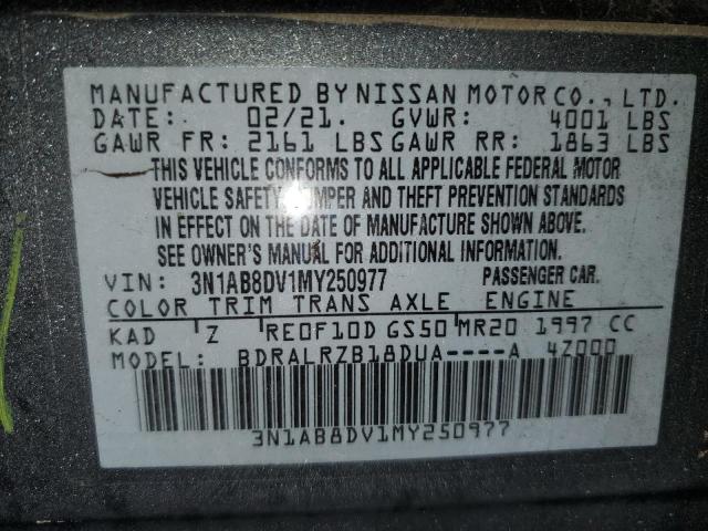 Photo 11 VIN: 3N1AB8DV1MY250977 - NISSAN SENTRA 