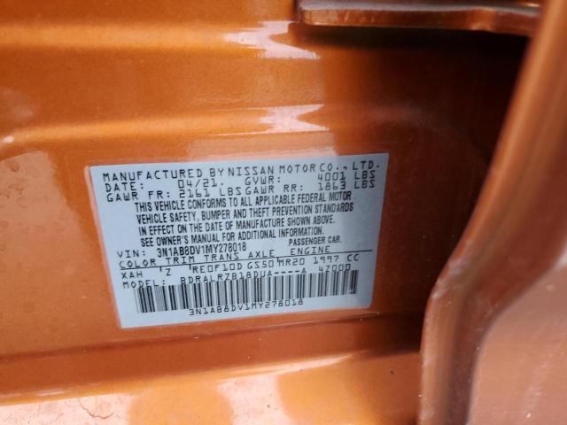 Photo 11 VIN: 3N1AB8DV1MY278018 - NISSAN SENTRA SR 