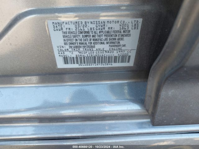 Photo 8 VIN: 3N1AB8DV1NY260846 - NISSAN SENTRA 