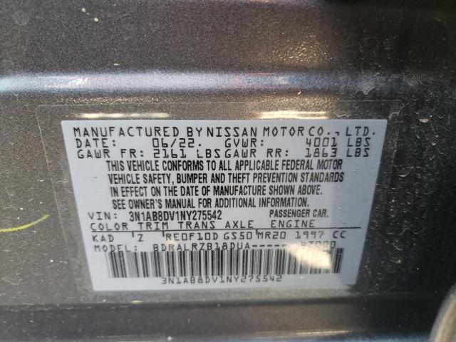 Photo 9 VIN: 3N1AB8DV1NY275542 - NISSAN SENTRA SR 