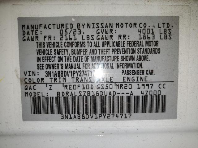 Photo 11 VIN: 3N1AB8DV1PY274717 - NISSAN SENTRA 