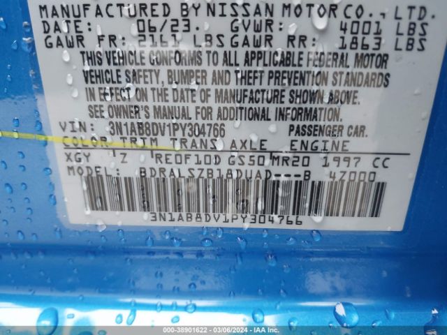 Photo 8 VIN: 3N1AB8DV1PY304766 - NISSAN SENTRA 