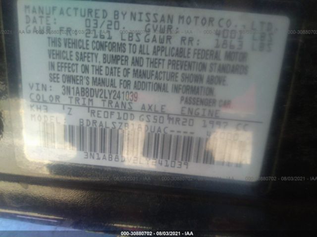 Photo 8 VIN: 3N1AB8DV2LY241039 - NISSAN SENTRA 