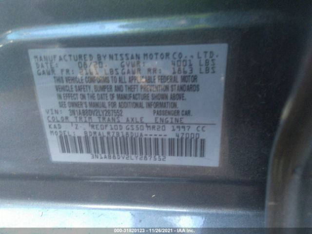 Photo 8 VIN: 3N1AB8DV2LY287552 - NISSAN SENTRA 