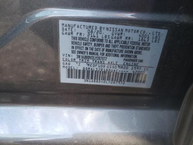 Photo 11 VIN: 3N1AB8DV2LY287972 - NISSAN SENTRA SR 