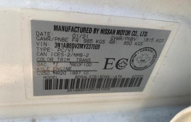 Photo 9 VIN: 3N1AB8DV2MY237008 - NISSAN SENTRA SR 