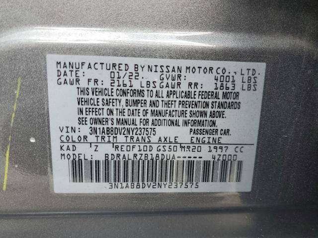 Photo 11 VIN: 3N1AB8DV2NY237575 - NISSAN SENTRA SR 