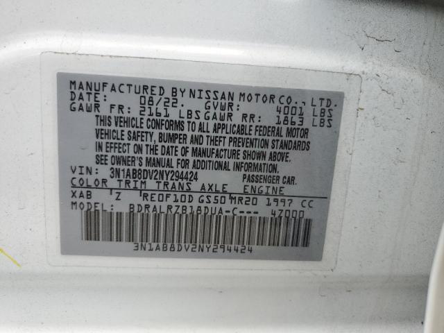 Photo 12 VIN: 3N1AB8DV2NY294424 - NISSAN SENTRA 