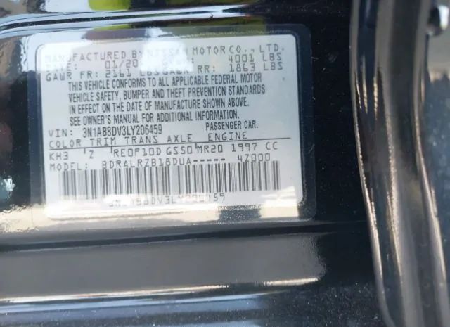 Photo 8 VIN: 3N1AB8DV3LY206459 - NISSAN SENTRA 