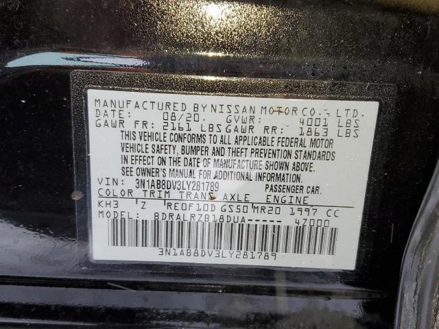 Photo 12 VIN: 3N1AB8DV3LY281789 - NISSAN SENTRA SR 