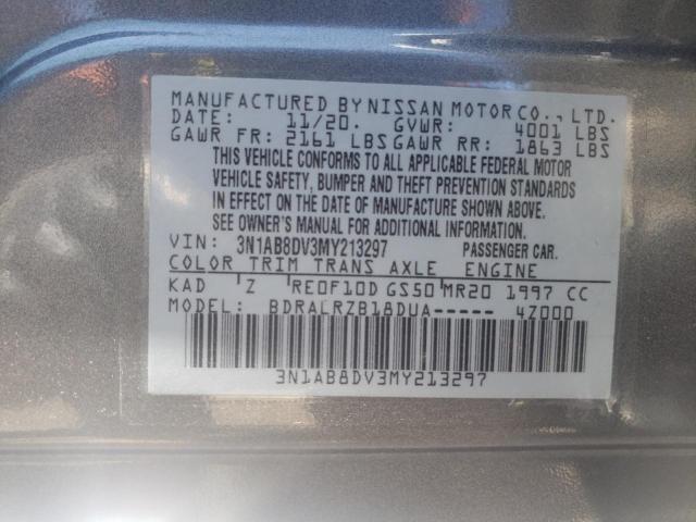 Photo 11 VIN: 3N1AB8DV3MY213297 - NISSAN SENTRA SR 