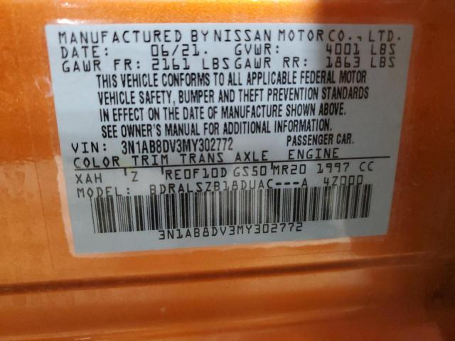 Photo 11 VIN: 3N1AB8DV3MY302772 - NISSAN SENTRA 