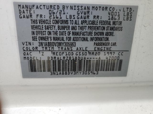 Photo 11 VIN: 3N1AB8DV3MY305963 - NISSAN SENTRA SR 