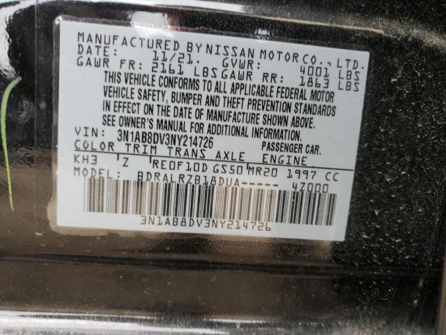 Photo 12 VIN: 3N1AB8DV3NY214726 - NISSAN SENTRA SR 