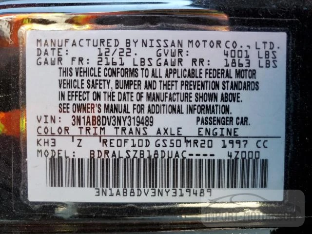 Photo 11 VIN: 3N1AB8DV3NY319489 - NISSAN SENTRA 