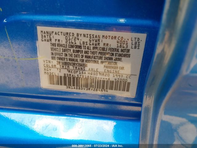 Photo 8 VIN: 3N1AB8DV3RY284894 - NISSAN SENTRA 