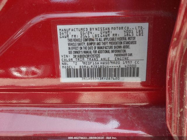 Photo 8 VIN: 3N1AB8DV3RY287620 - NISSAN SENTRA 