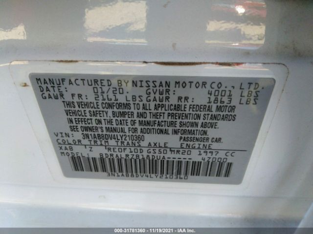 Photo 8 VIN: 3N1AB8DV4LY210360 - NISSAN SENTRA 